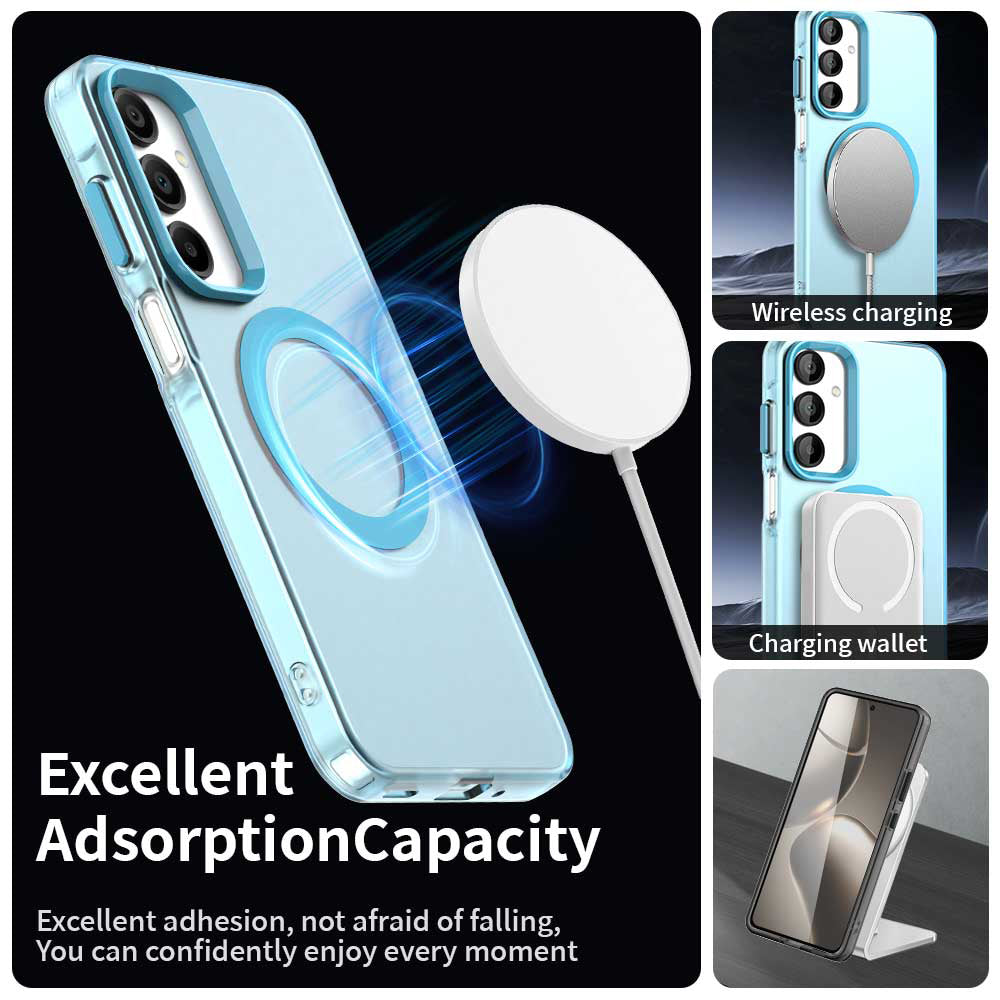 Coque MagSafe pour Samsung Galaxy A16 5G A166 / A16 4G A165, Techsuit, CandyCase, Bleue