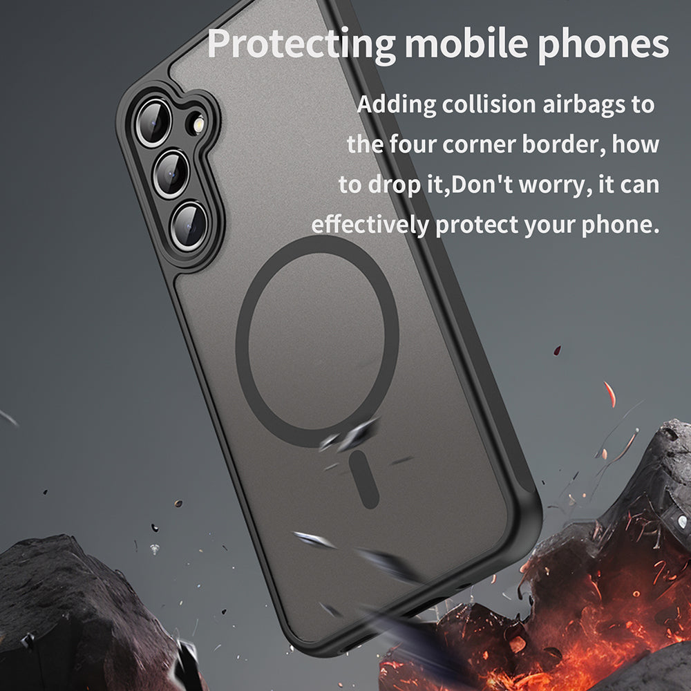 Coque MagSafe pour Samsung Galaxy A16 5G A166 / A16 4G A165, Techsuit, HaloFrost II, Noire