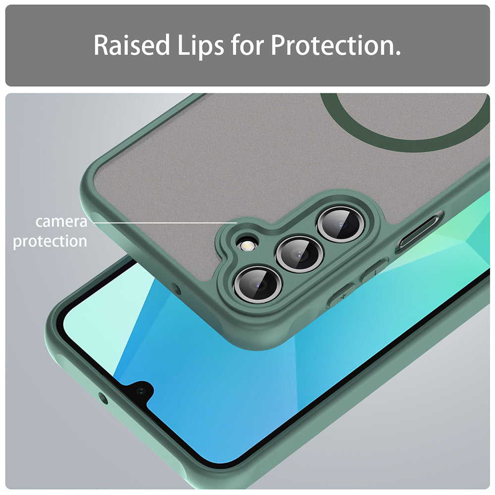 Coque MagSafe pour Samsung Galaxy A16 5G A166 / A16 4G A165, Techsuit, HaloFrost II, Vert