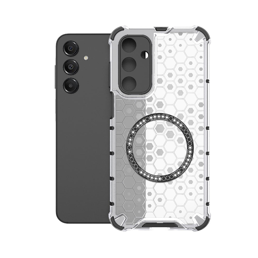 Coque MagSafe pour Samsung Galaxy A16 5G A166 / A16 4G A165, Techsuit, HoneyComb Shield, Blanche