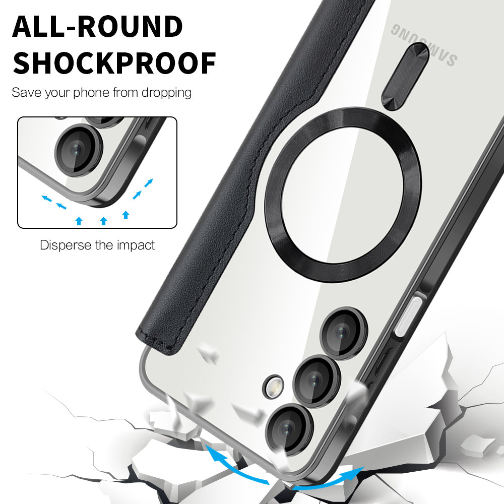 Coque MagSafe pour Samsung Galaxy A16 5G A166 / A16 4G A165, Techsuit, SmartMag Book, Noire