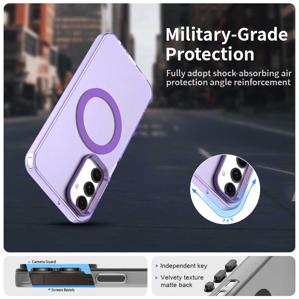 Coque MagSafe pour Samsung Galaxy A25 A256, Techsuit, CandyCase, Violet