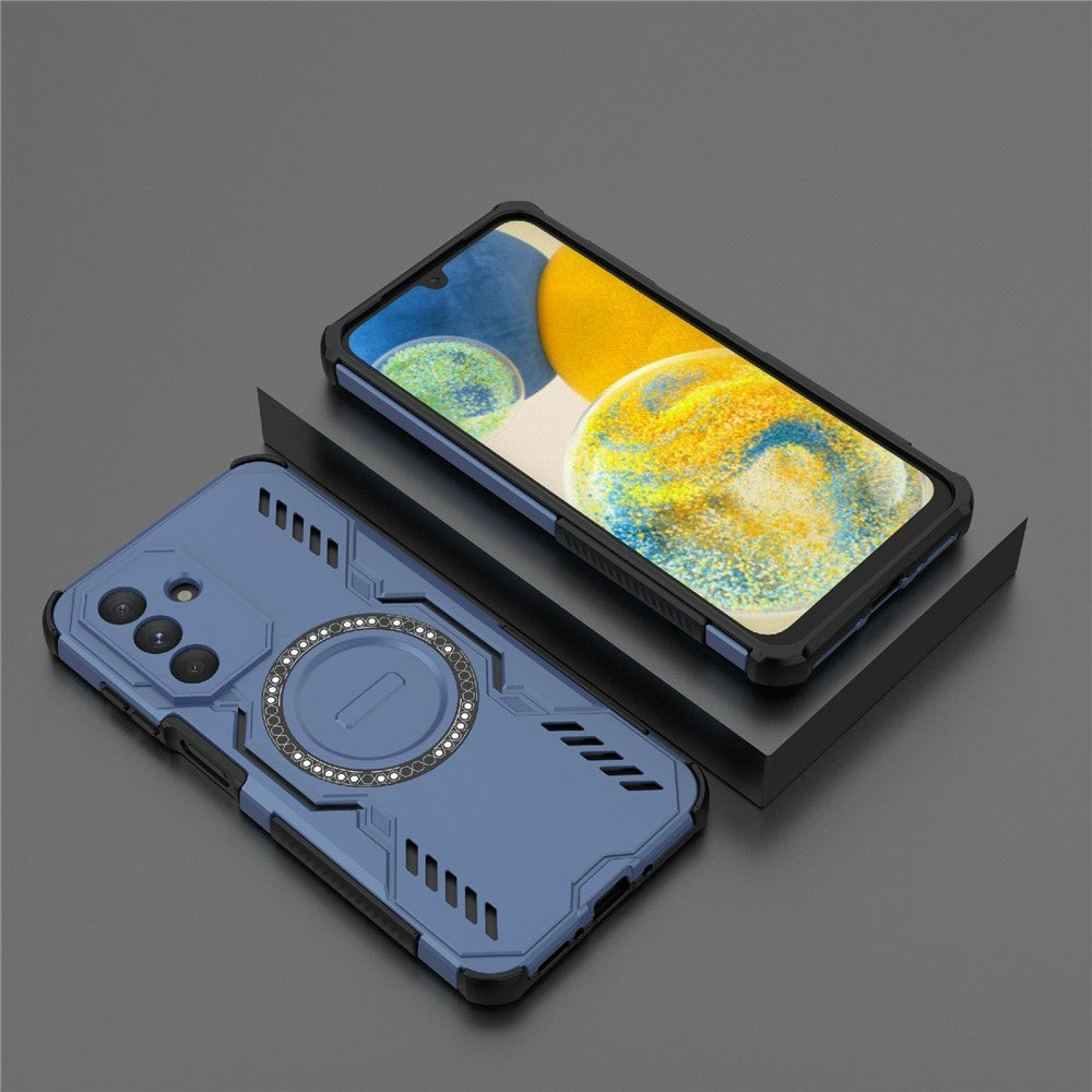 Coque MagSafe pour Samsung Galaxy A26 A266, Techsuit, ArmorMag, Bleue