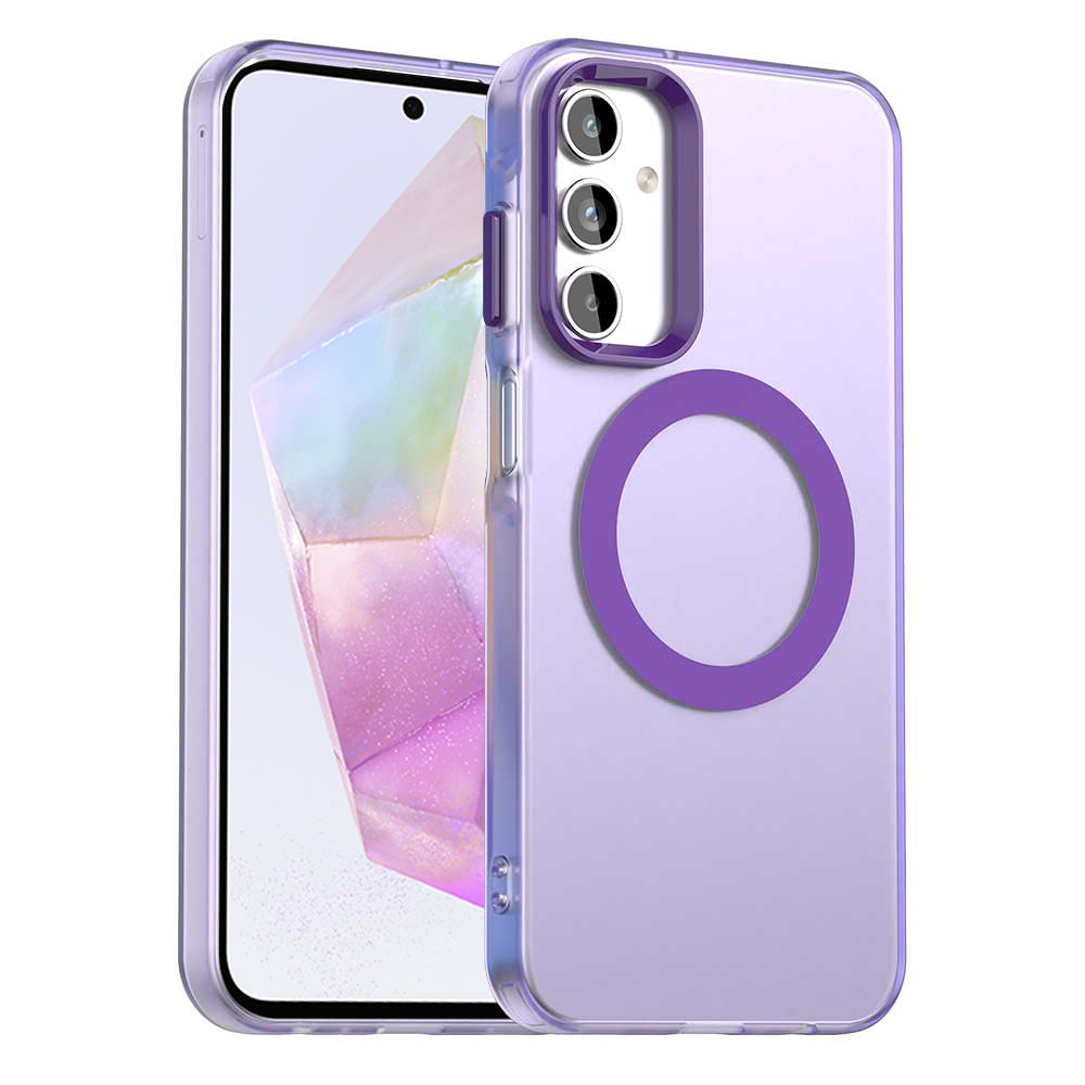 Coque MagSafe pour Samsung Galaxy A35 5G A356, Techsuit, CandyCase, Violet