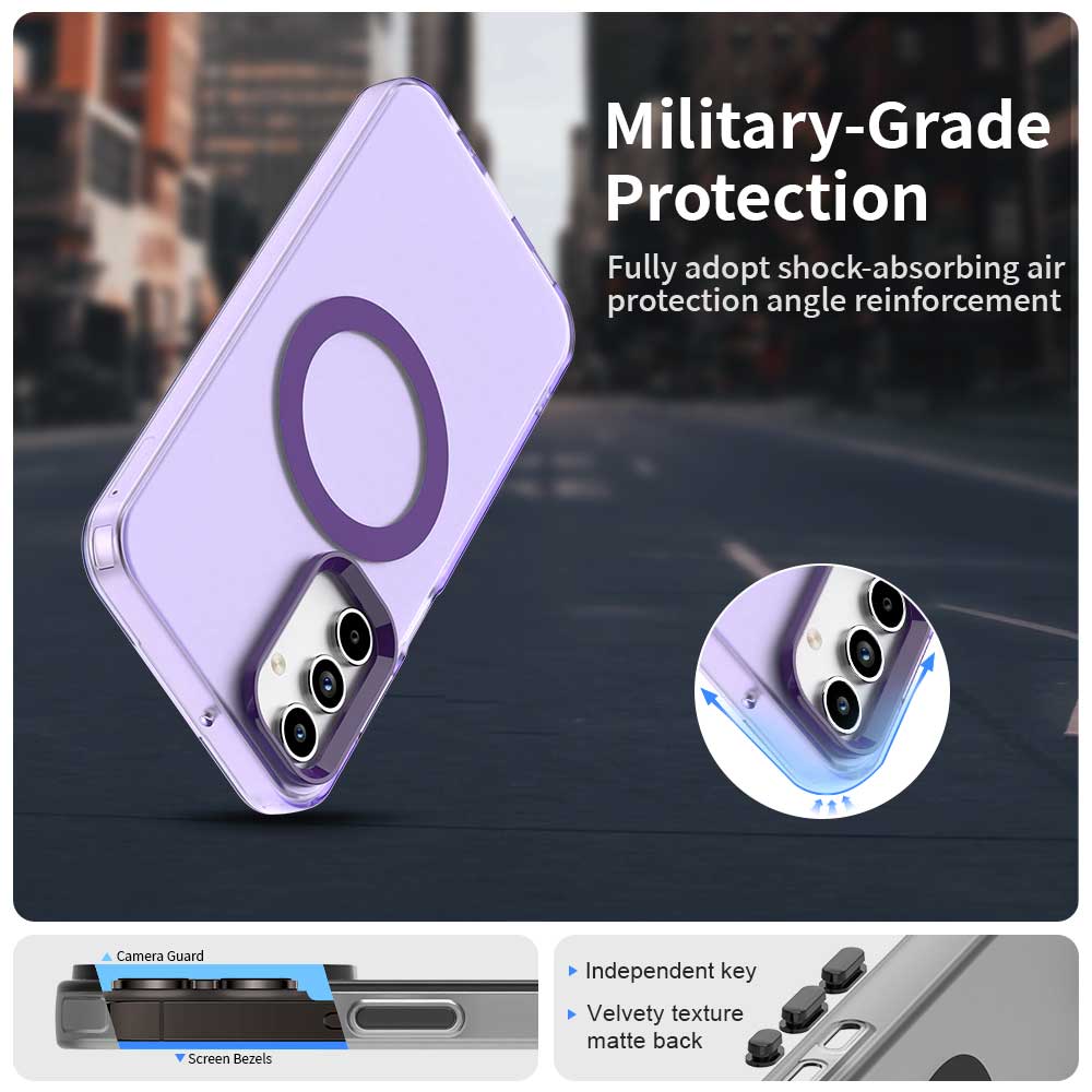 Coque MagSafe pour Samsung Galaxy A35 5G A356, Techsuit, CandyCase, Violet