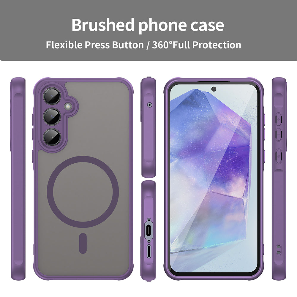 Coque MagSafe pour Samsung Galaxy A35 5G A356, Techsuit, HaloFrost II, Violet