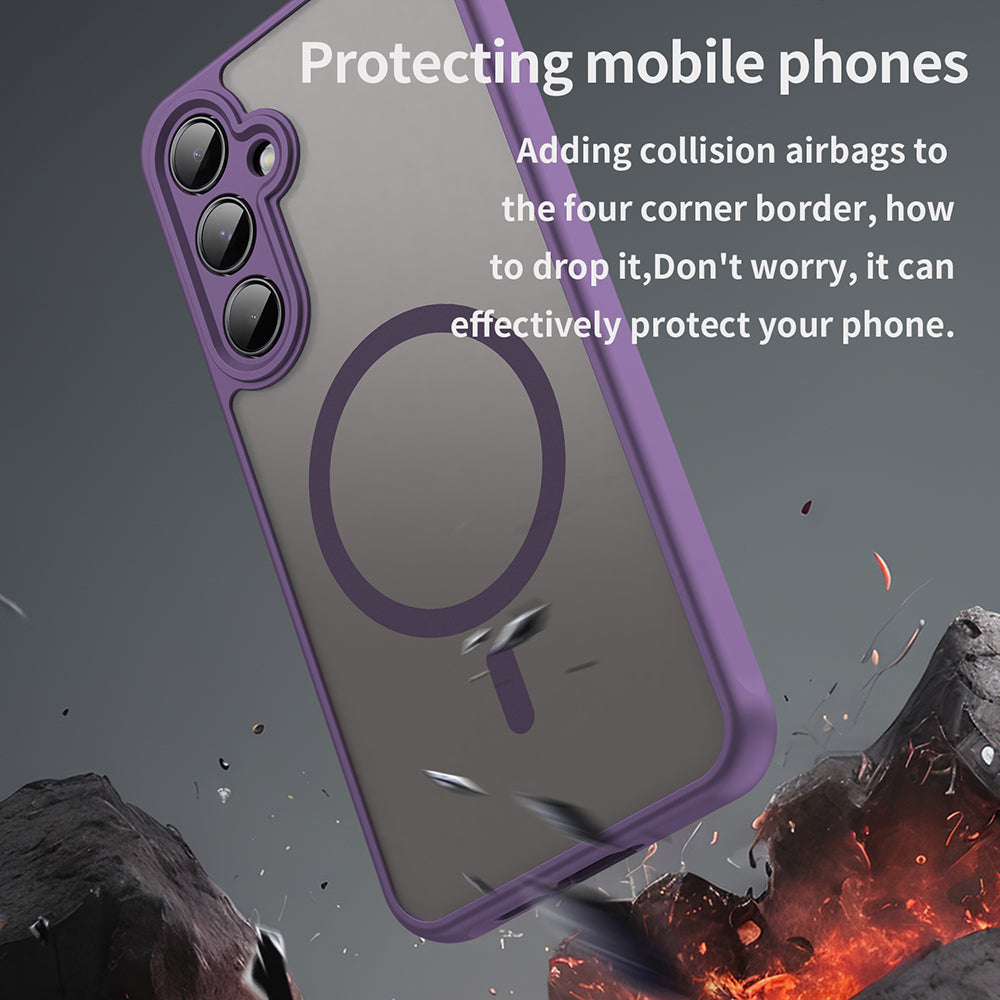Coque MagSafe pour Samsung Galaxy A35 5G A356, Techsuit, HaloFrost II, Violet