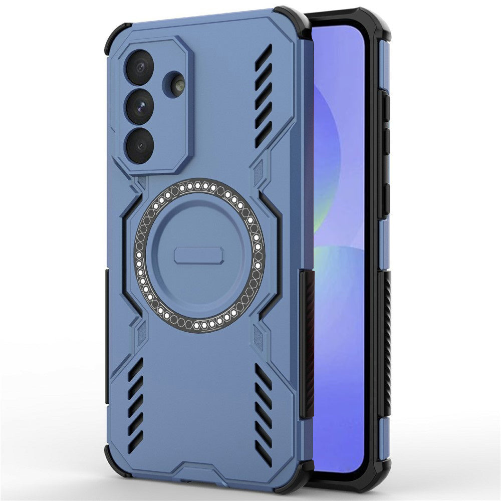 Coque MagSafe pour Samsung Galaxy A36 A366, Techsuit, ArmorMag, Bleue