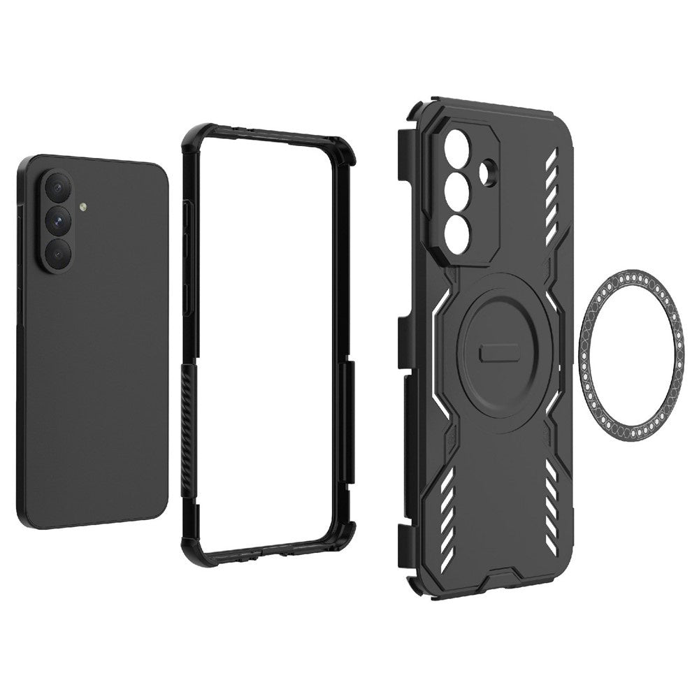 Coque MagSafe pour Samsung Galaxy A36 A366, Techsuit, ArmorMag, Bleue