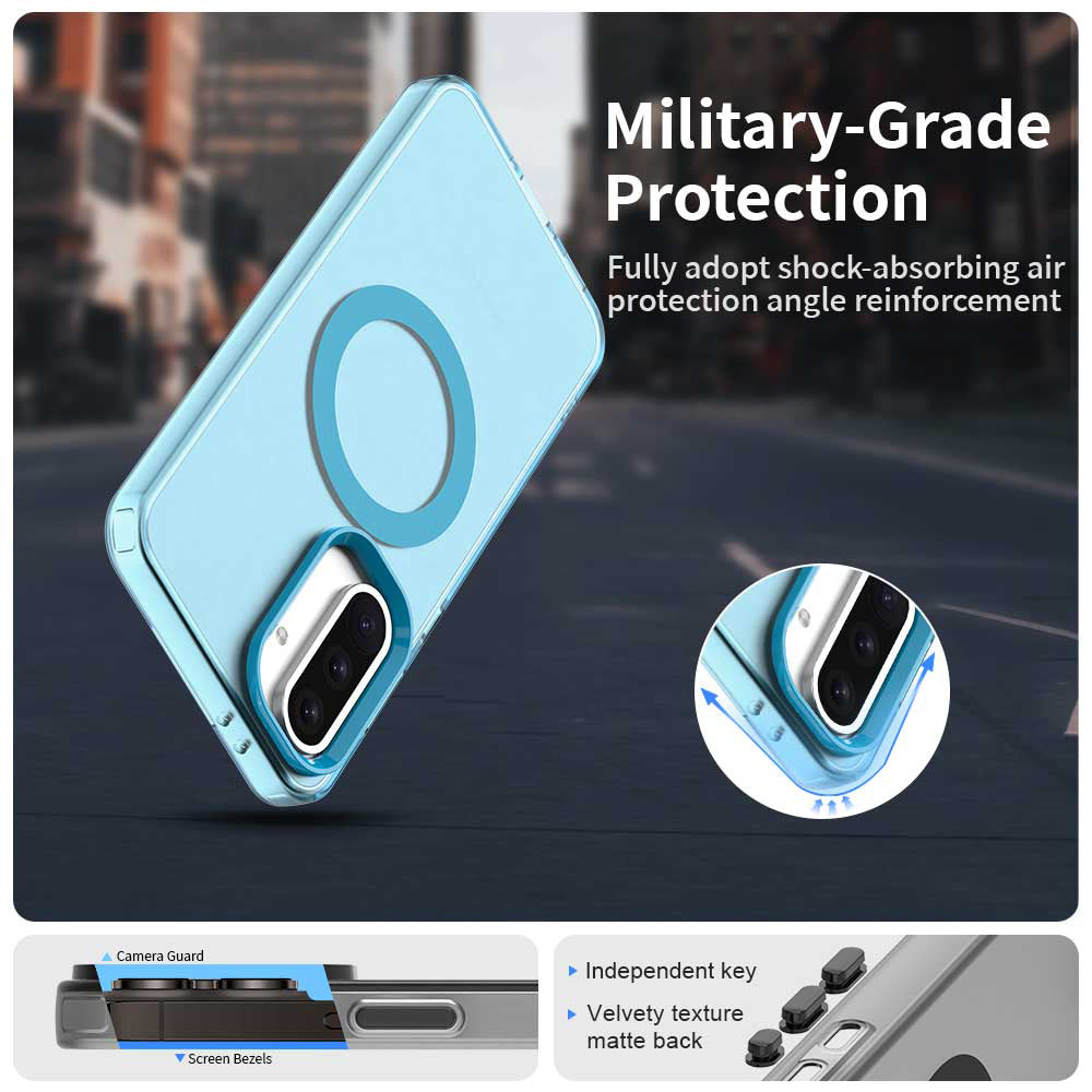 Coque MagSafe pour Samsung Galaxy A36 A366, Techsuit, CandyCase, Bleue
