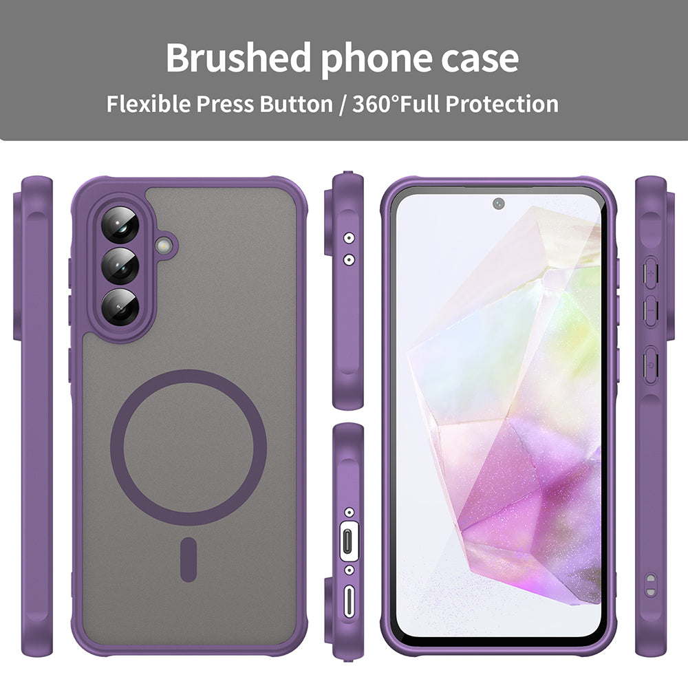Coque MagSafe pour Samsung Galaxy A36 A366, Techsuit, HaloFrost II, Violet