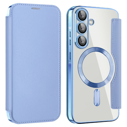 MagSafe Case for Samsung Galaxy A36 A366, Techsuit, SmartMag Book, Blue