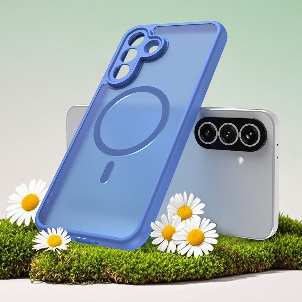 MagSafe Case for Samsung Galaxy A37 5G, Techsuit, HaloFrost II, Blue