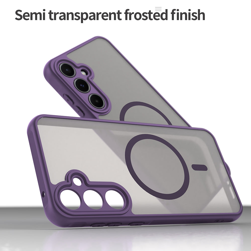 Coque MagSafe pour Samsung Galaxy A55 5G A556, Techsuit, HaloFrost II, Violet