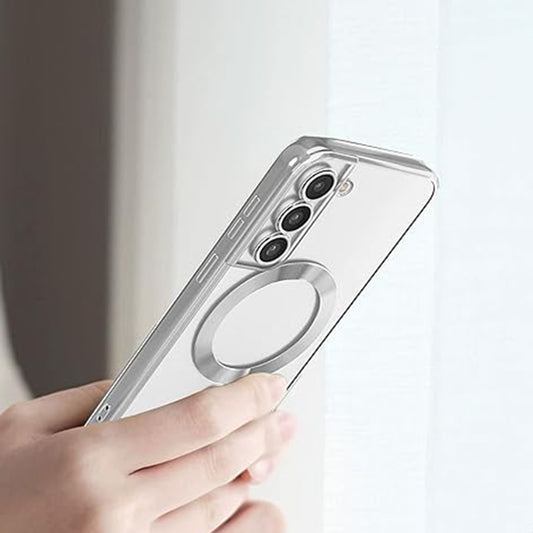 MagSafe Case for Samsung Galaxy A56 A566 / A36 A366, Techsuit, Luxury Crystal, Silver