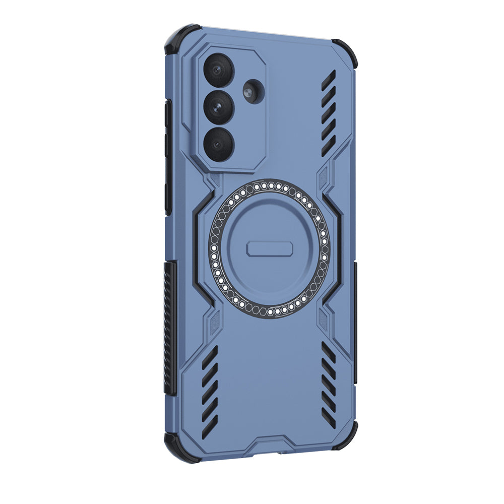 Coque MagSafe pour Samsung Galaxy A56 A566, Techsuit, ArmorMag, Bleue