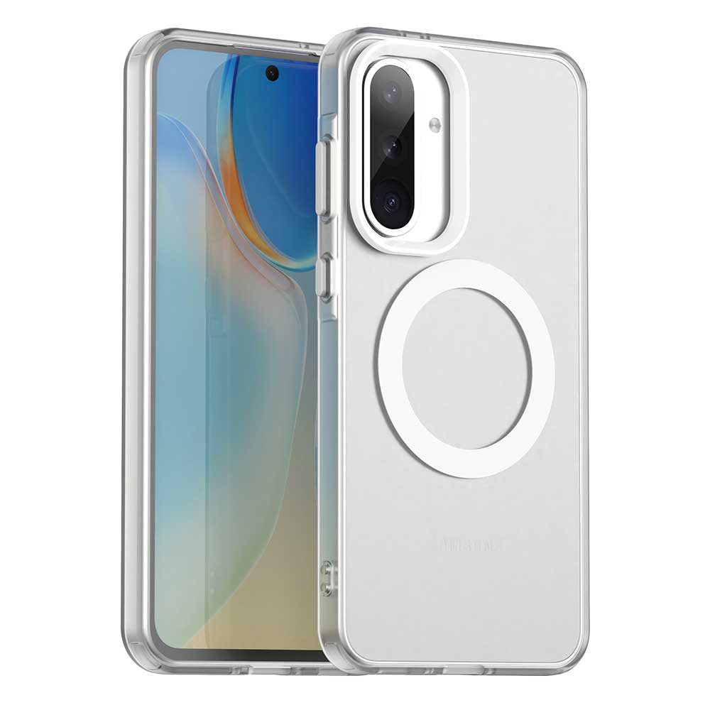 Coque MagSafe pour Samsung Galaxy A56 A566, Techsuit, CandyCase, Blanche