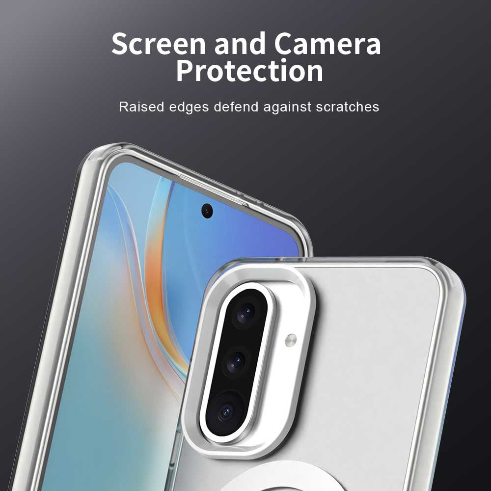 Coque MagSafe pour Samsung Galaxy A56 A566, Techsuit, CandyCase, Blanche
