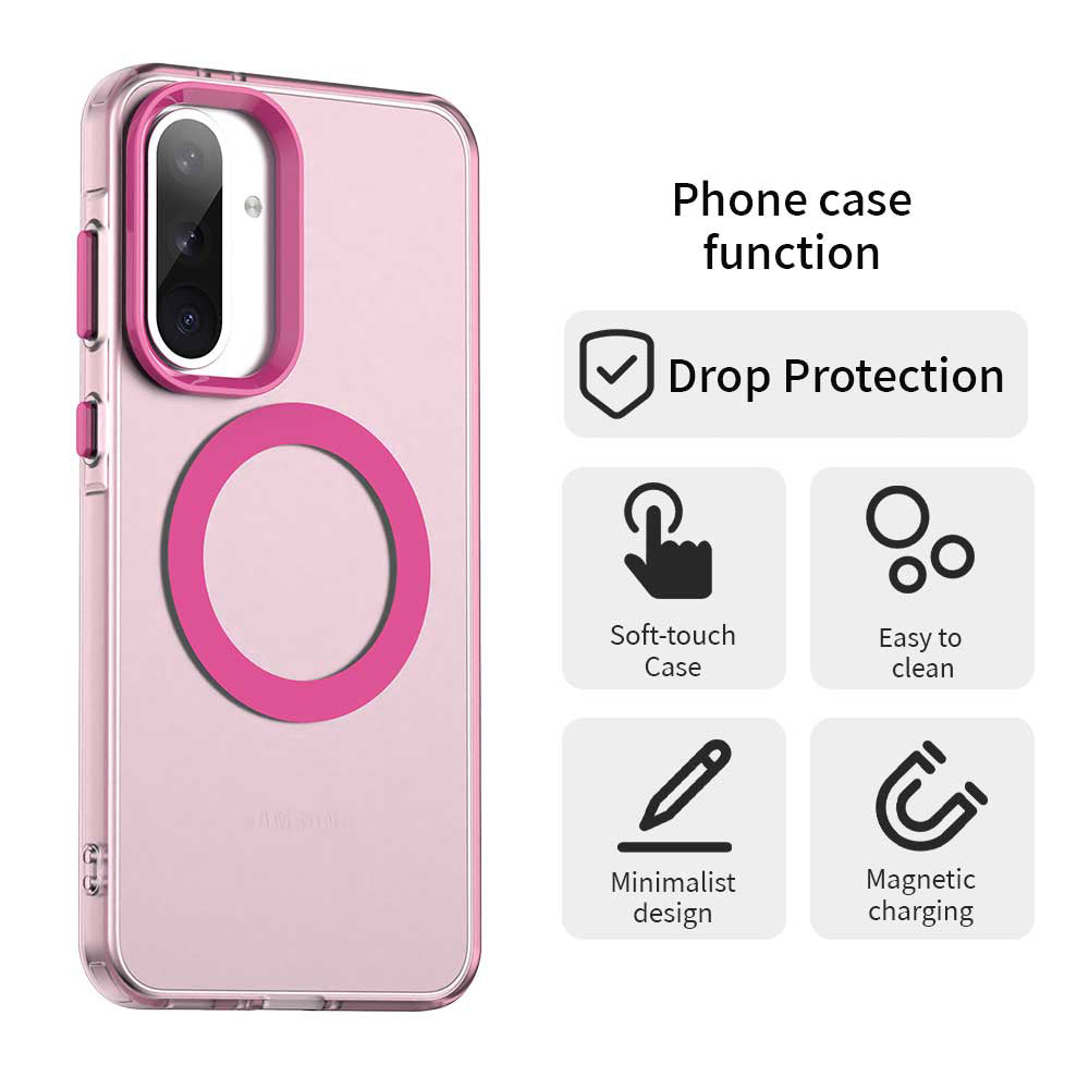 Coque MagSafe pour Samsung Galaxy A56 A566, Techsuit, CandyCase, Rose