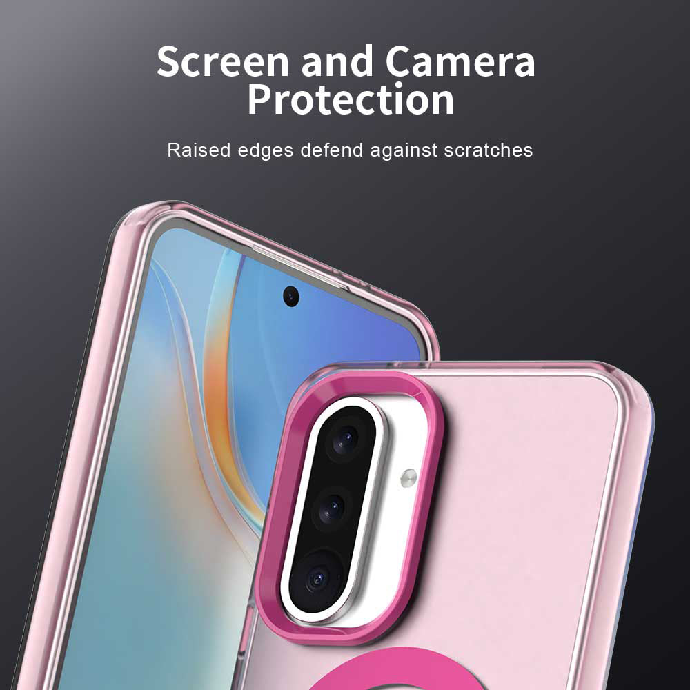 Coque MagSafe pour Samsung Galaxy A56 A566, Techsuit, CandyCase, Rose