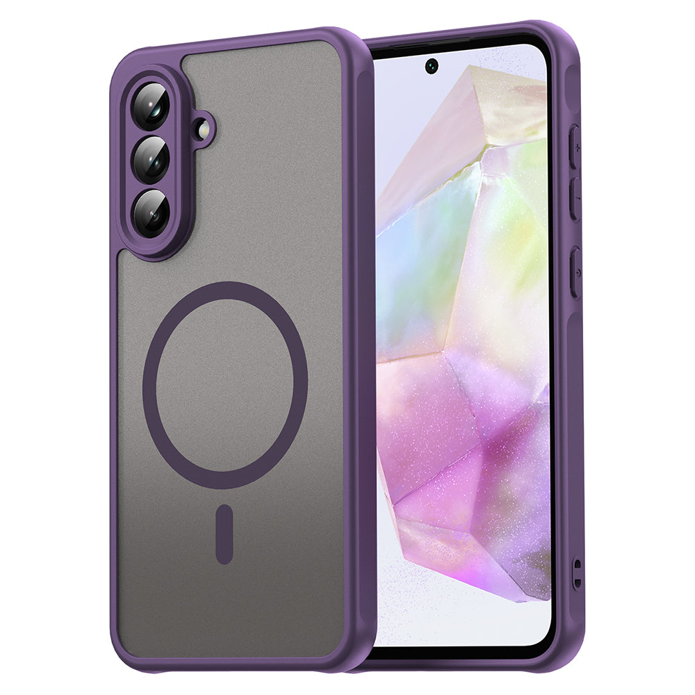 Coque MagSafe pour Samsung Galaxy A56 A566, Techsuit, HaloFrost II, Violet