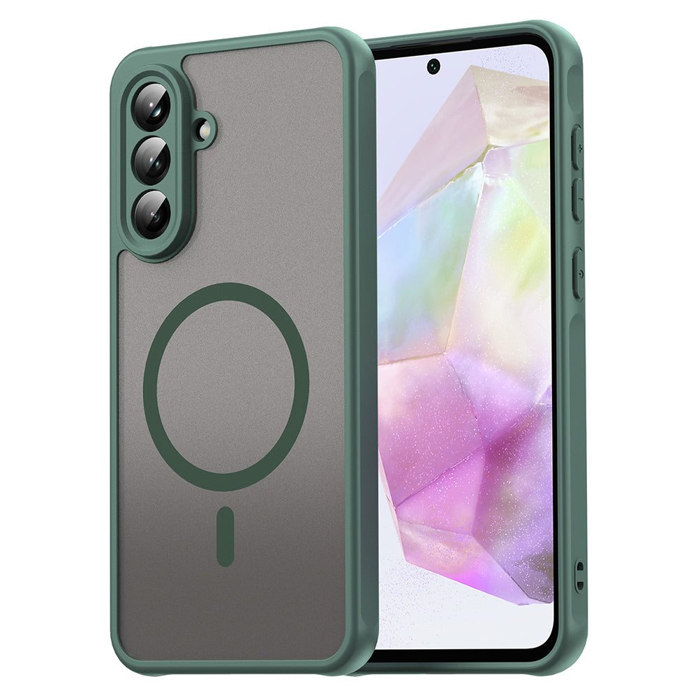 Coque MagSafe pour Samsung Galaxy A56 A566, Techsuit, HaloFrost II, Vert