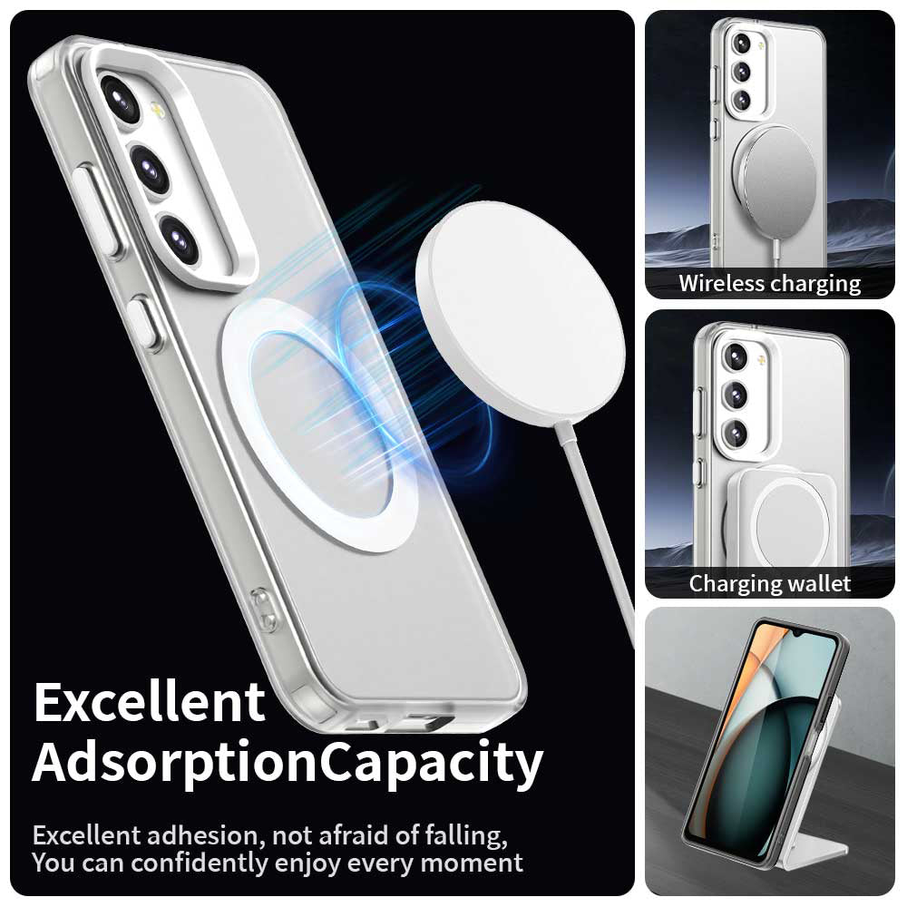 Coque MagSafe pour Samsung Galaxy S23+ S916, Techsuit, CandyCase, Blanche
