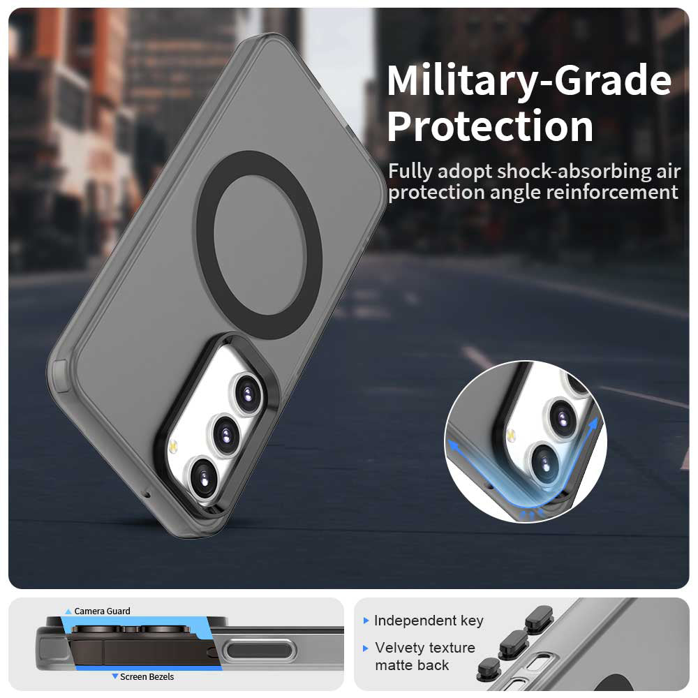 Coque MagSafe pour Samsung Galaxy S23+ S916, Techsuit, CandyCase, Noire