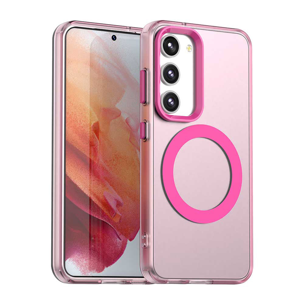 Coque MagSafe pour Samsung Galaxy S23 S911, Techsuit, CandyCase, Rose