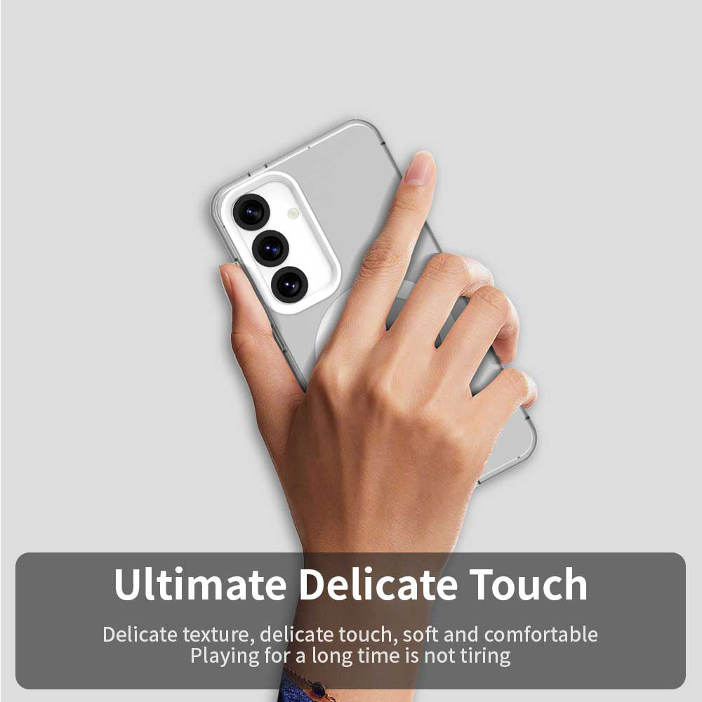 Coque MagSafe pour Samsung Galaxy S24 FE S721, Techsuit, CandyCase, Blanche