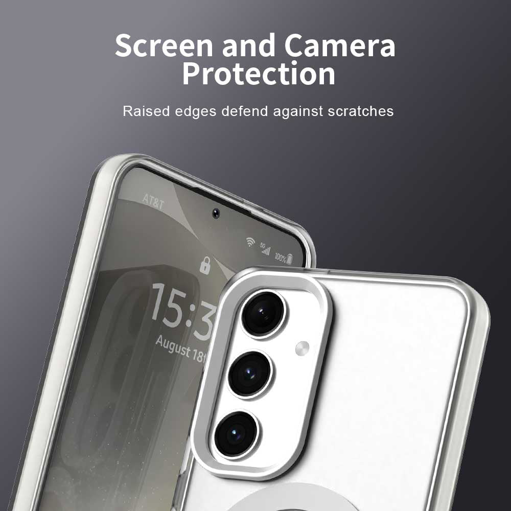 Coque MagSafe pour Samsung Galaxy S24 FE S721, Techsuit, CandyCase, Blanche