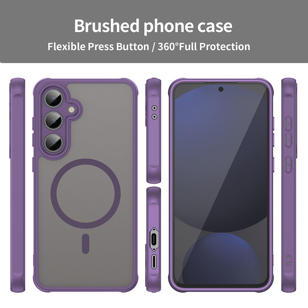 Coque MagSafe pour Samsung Galaxy S24 FE S721, Techsuit, HaloFrost II, Violet