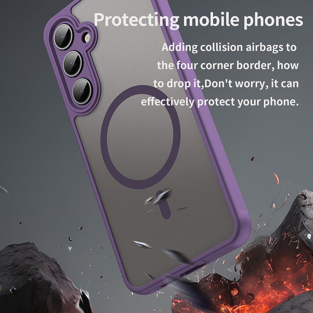 Coque MagSafe pour Samsung Galaxy S24 FE S721, Techsuit, HaloFrost II, Violet