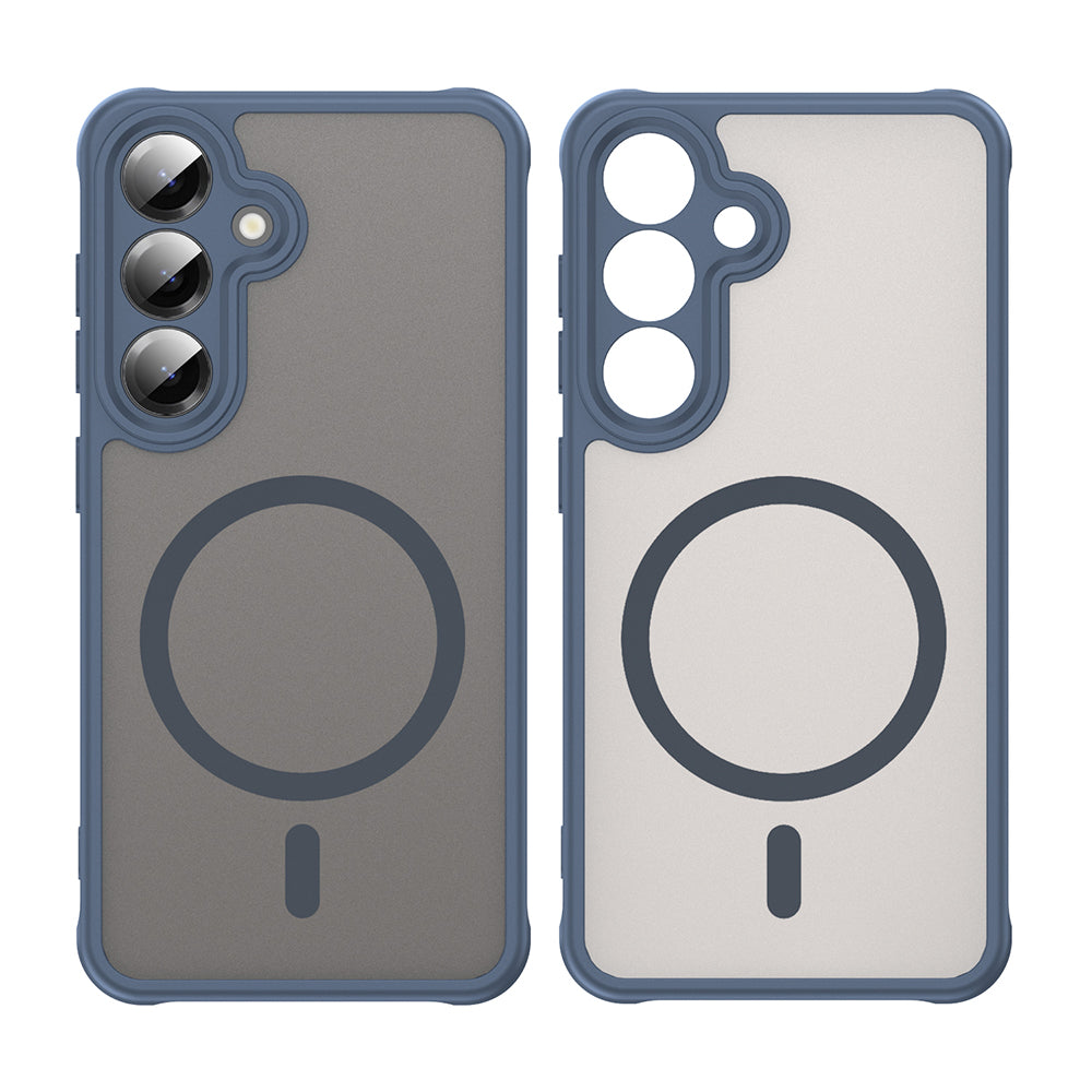 Coque MagSafe pour Samsung Galaxy S24+ S926, Techsuit, HaloFrost II, Bleu marine