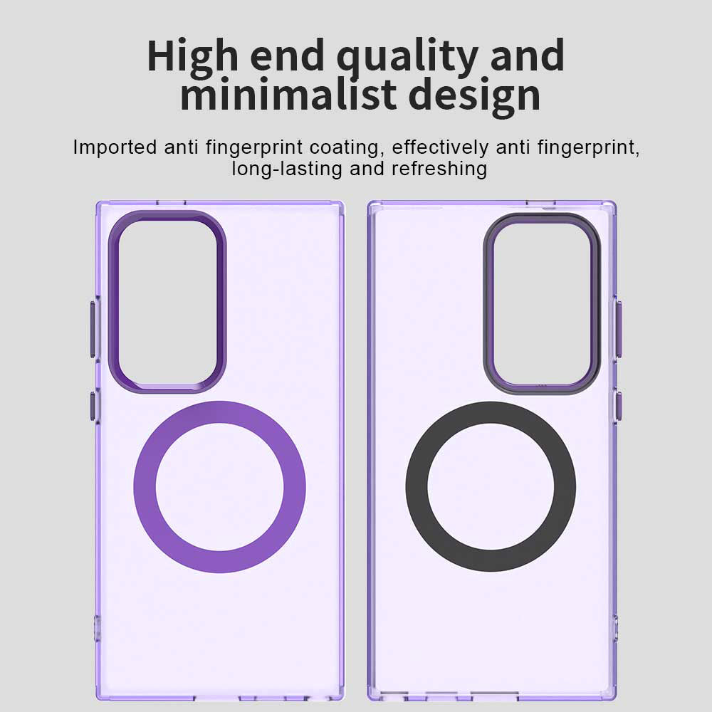 Coque MagSafe pour Samsung Galaxy S24 Ultra S928, Techsuit, CandyCase, Violet
