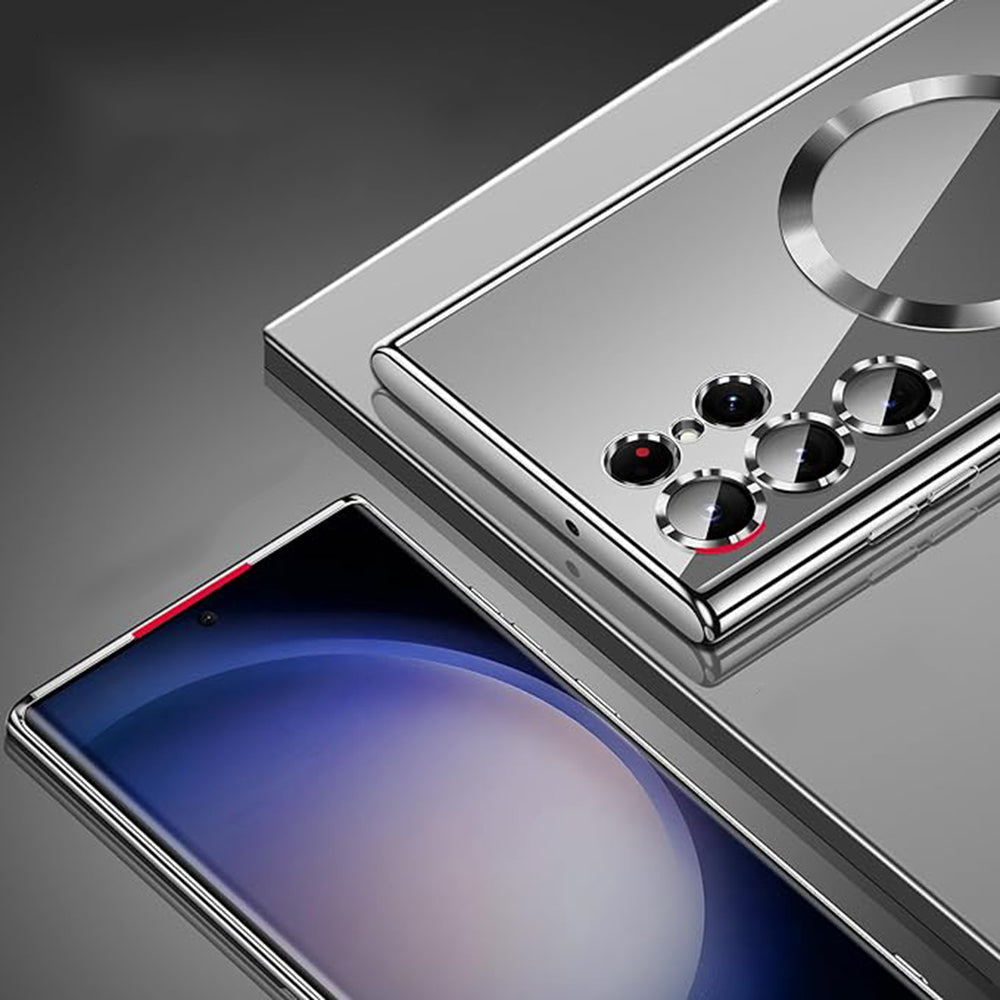 Coque MagSafe pour Samsung Galaxy S24 Ultra S928, Techsuit, Luxury Crystal, Violet Clair