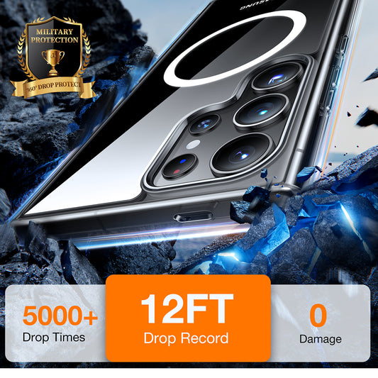 MagSafe Hülle für Samsung Galaxy S24 Ultra S928, Torras, Diamond, Transparent