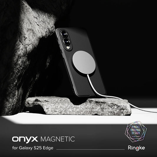 MagSafe-Hülle für Samsung Galaxy S25 Edge S937, Ringke, Onyx, Schwarz