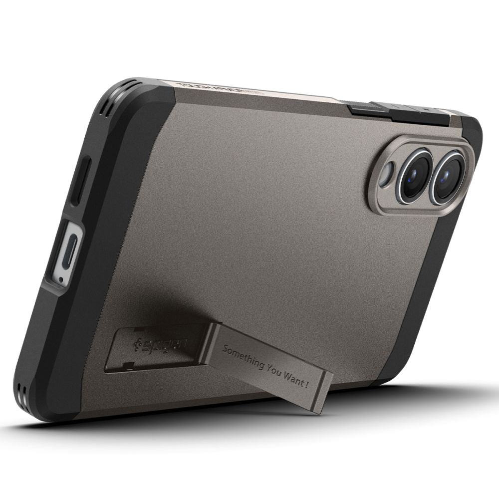 MagSafe Hülle für Samsung Galaxy S25 Edge S937, Spigen, Tough Armor, Grau ACS09423