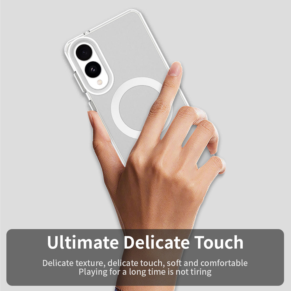 Coque MagSafe pour Samsung Galaxy S25 Edge S937, Techsuit, CandyCase, Blanche