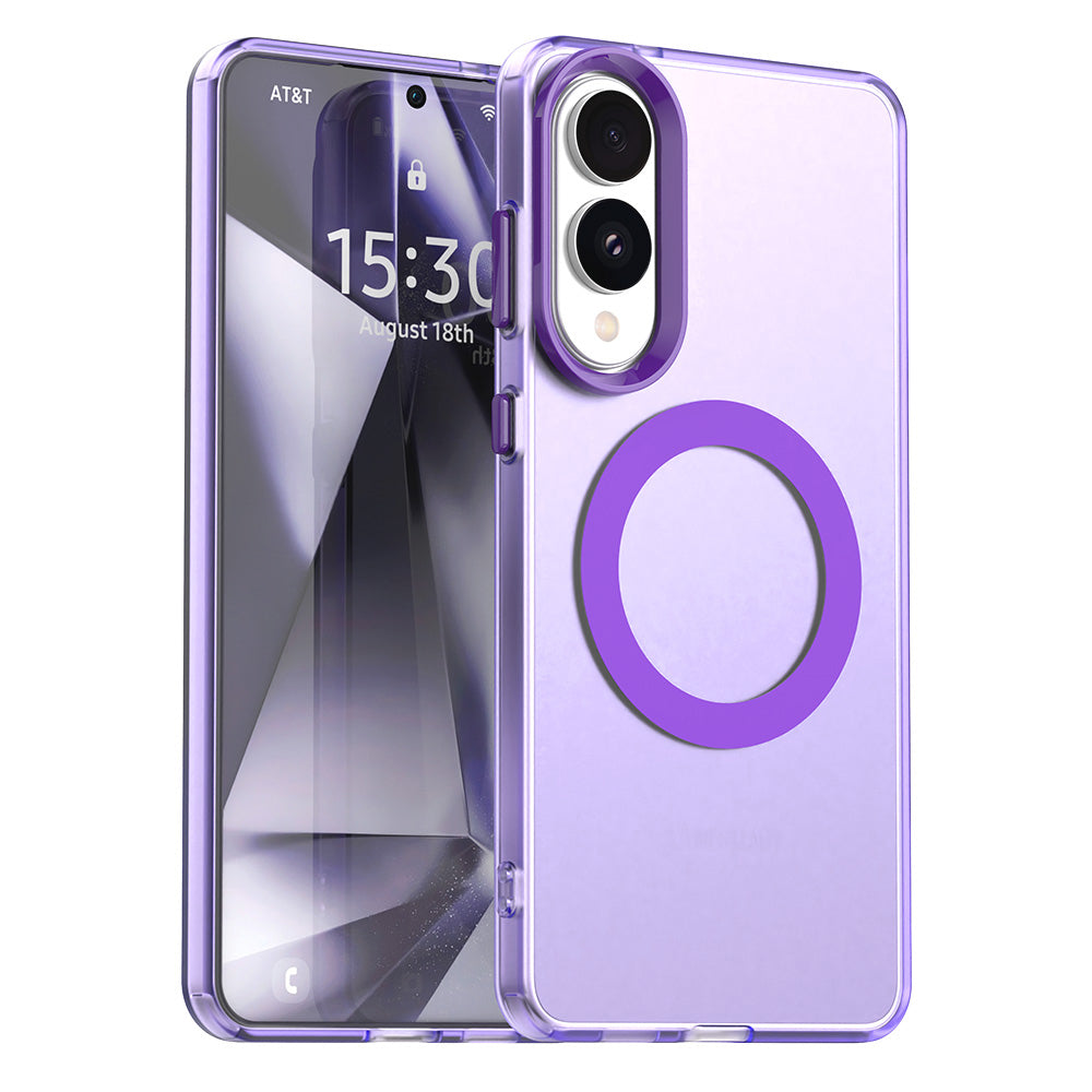 Coque MagSafe pour Samsung Galaxy S25 Edge S937, Techsuit, CandyCase, Violet