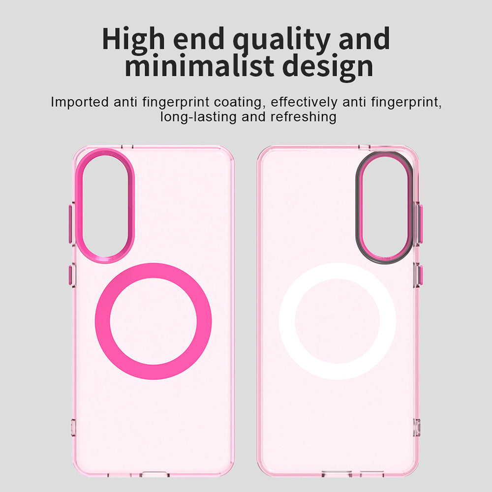 Coque MagSafe pour Samsung Galaxy S25 Edge S937, Techsuit, CandyCase, Rose