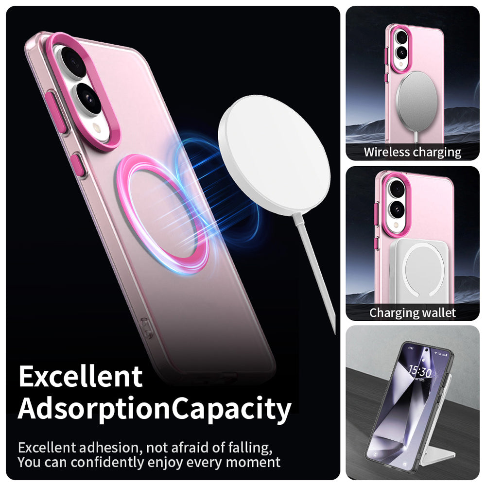 Coque MagSafe pour Samsung Galaxy S25 Edge S937, Techsuit, CandyCase, Rose