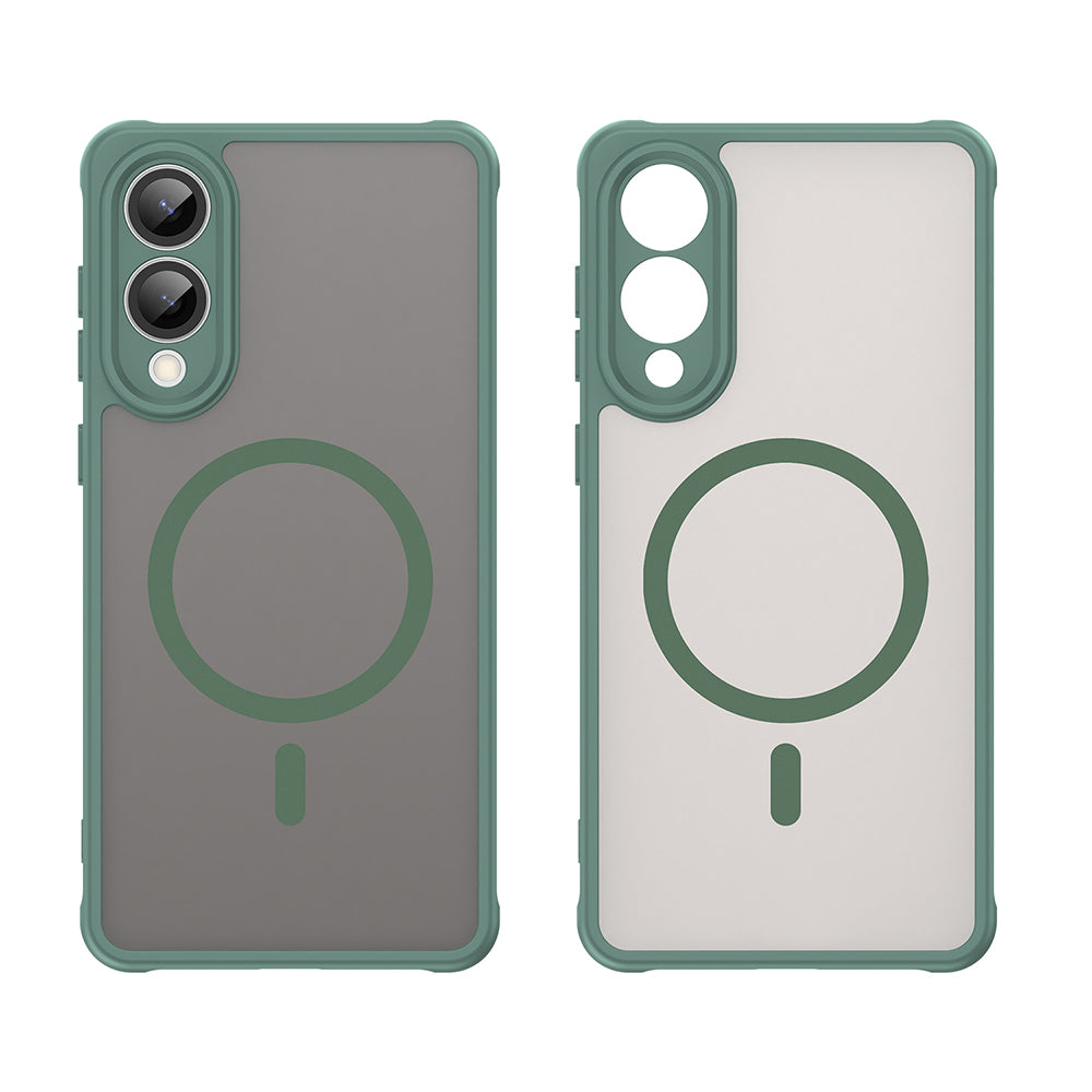 Coque MagSafe pour Samsung Galaxy S25 Edge S937, Techsuit, HaloFrost II, Vert