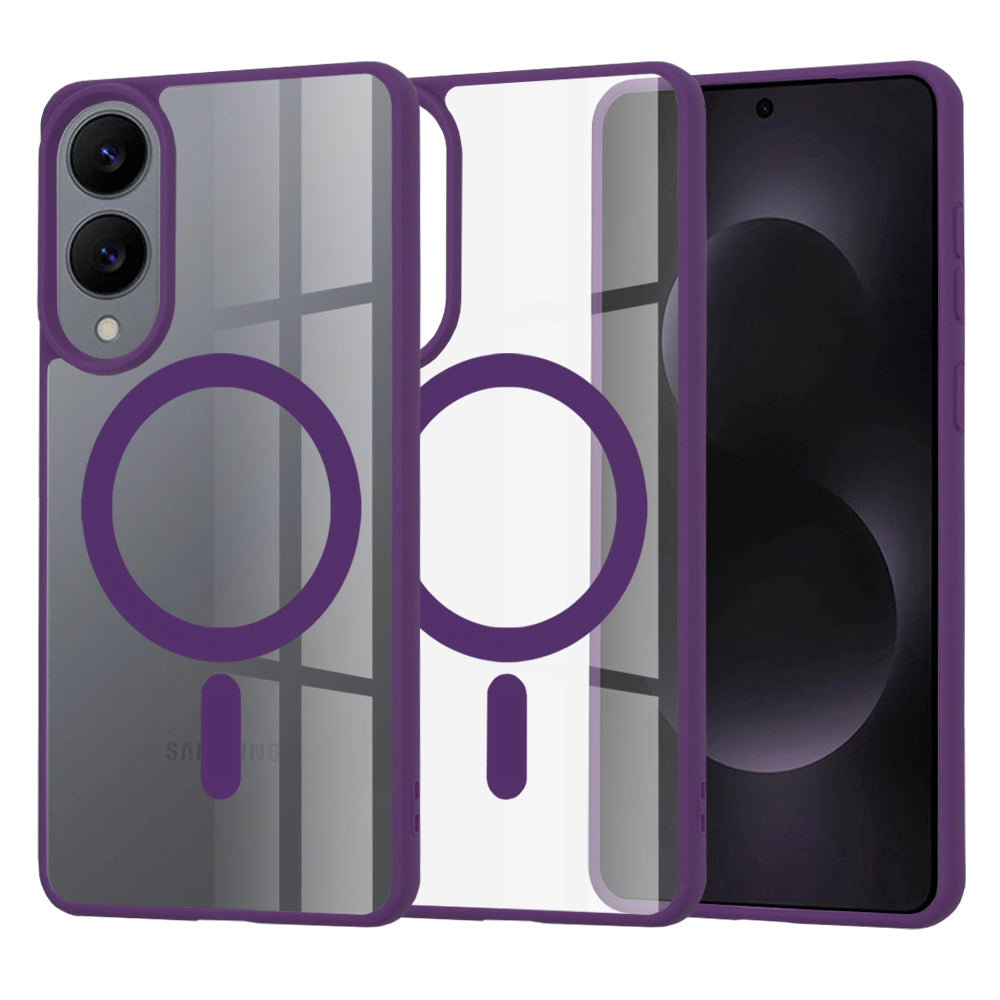Coque MagSafe pour Samsung Galaxy S25 Edge S937, Techsuit, Pro, Violet