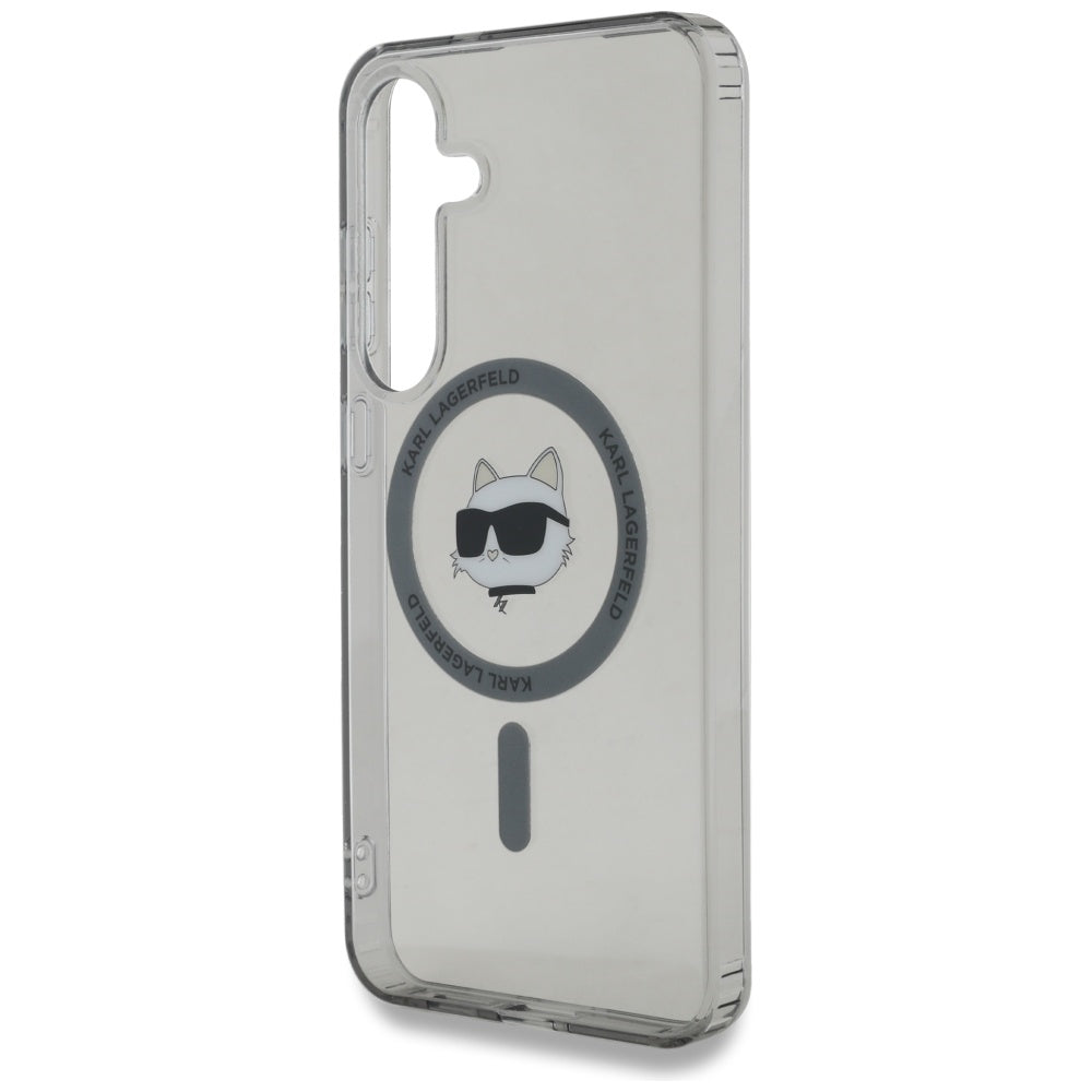 Étui MagSafe pour Samsung Galaxy S25+ S936, Karl Lagerfeld, IML Choupette's Head, Noir