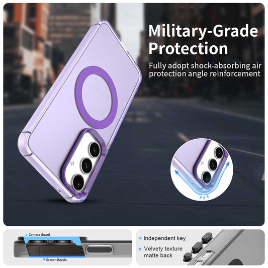 MagSafe-Hülle für Samsung Galaxy S25+ S936 / S24+ S926, Techsuit, CandyCase, Lila