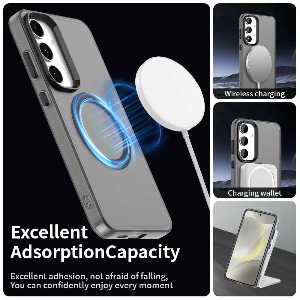 Coque MagSafe pour Samsung Galaxy S25+ S936 / S24+ S926, Techsuit, CandyCase, Noire