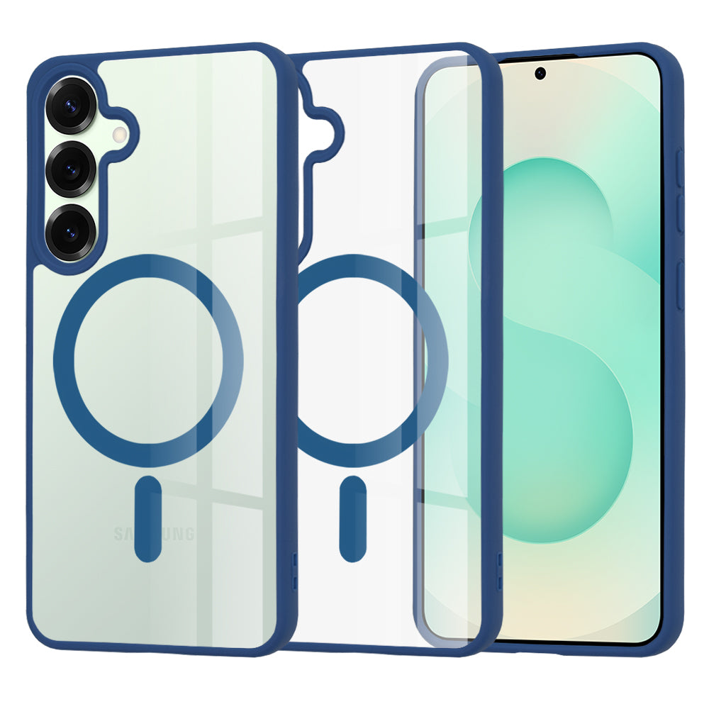 Coque MagSafe pour Samsung Galaxy S25+ S936, Techsuit, Pro, Bleue