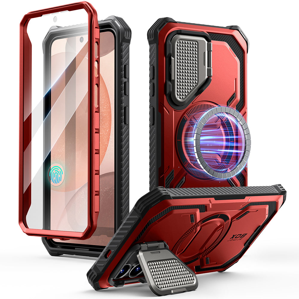 MagSafe Hülle für Samsung Galaxy S25 S931, i-Blason, ArmorBox, Rot